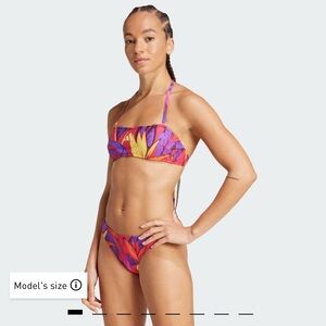 Adidas X Farm Rio Neckholder Bikini Set Tropical Bird of Paradise print xl